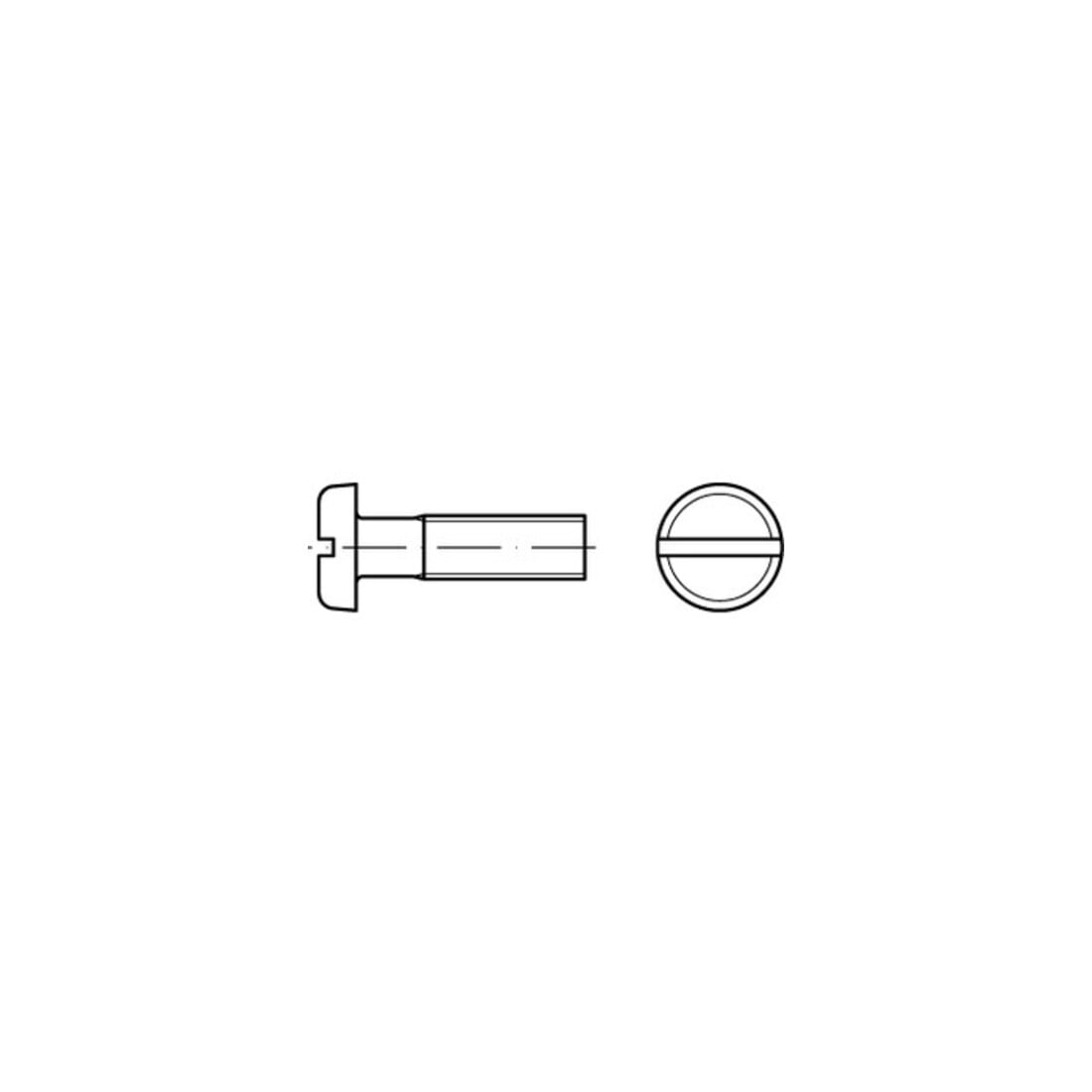 DIN 85/ISO 1580 Flachkopfschraube mit Schlitz, Messing, blank