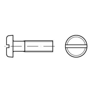 DIN 85/ISO 1580 Flachkopfschraube mit Schlitz, Stahl 4.8