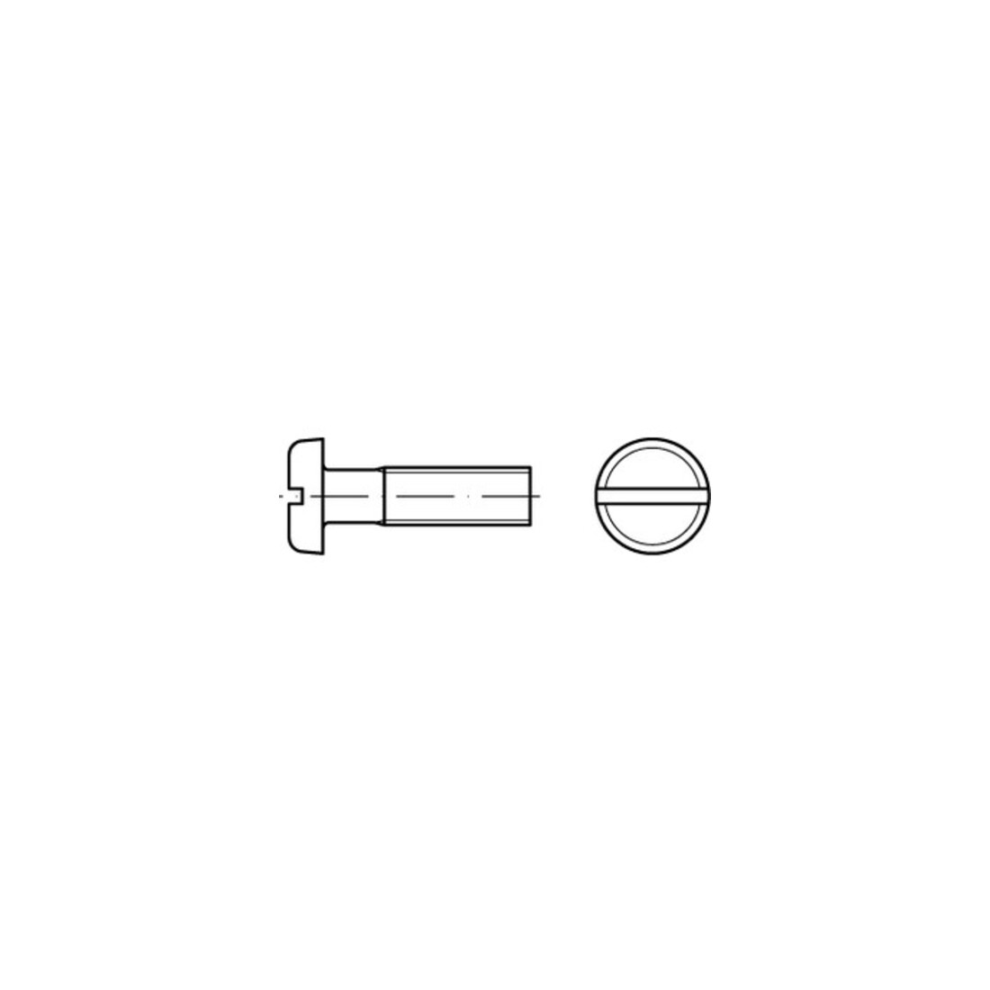 DIN 85/ISO 1580 Flachkopfschraube M6x35 Edelstahl A2 blank Schlitz