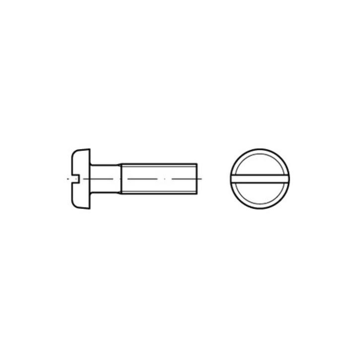 DIN 85/ISO 1580 Flachkopfschraube M6x8 Edelstahl A2 blank Schlitz