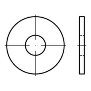 DIN 9021/ISO 7093 Unterlegscheibe Messing blank 13x37x3 mm
