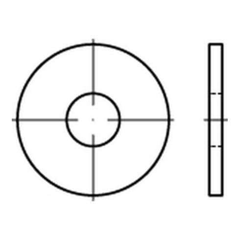 DIN 9021/ISO 7093 Unterlegscheibe Messing blank 17x50x3 mm