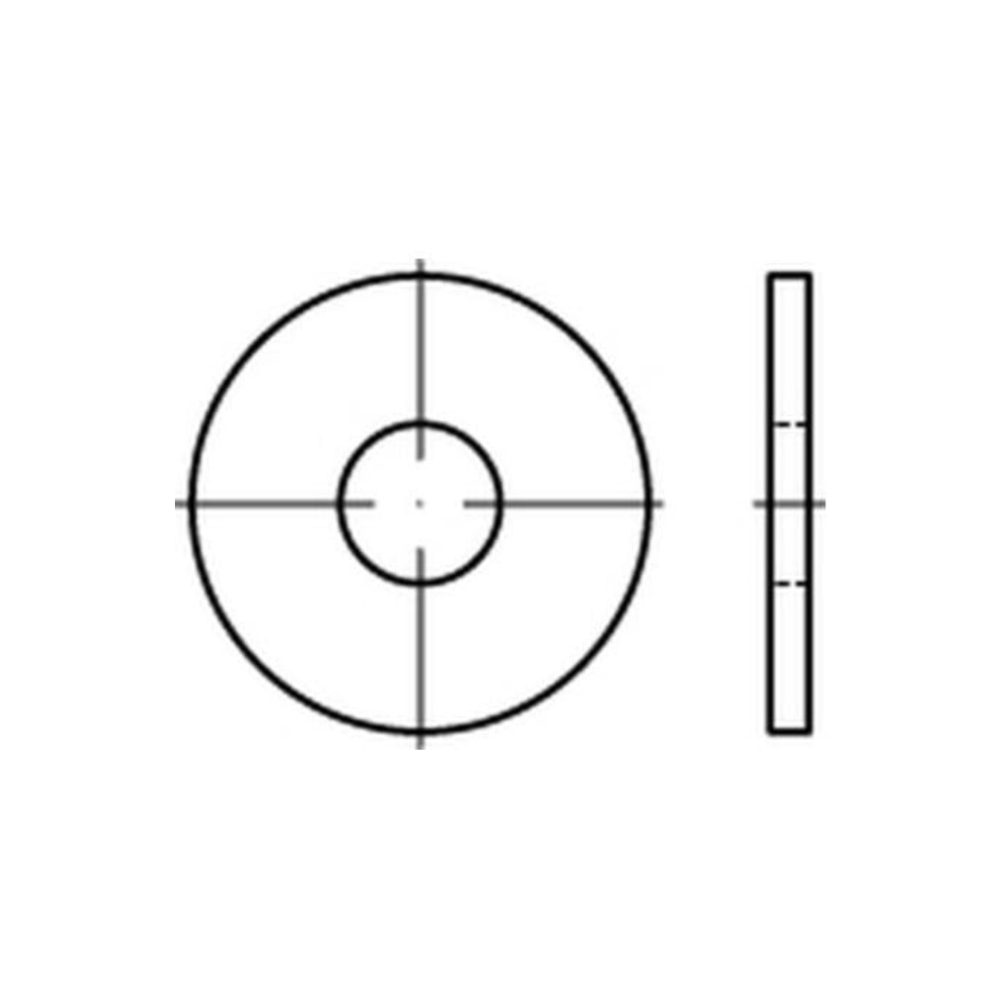 DIN 9021/ISO 7093 Unterlegscheibe Messing blank 5,3x15x1,2 mm