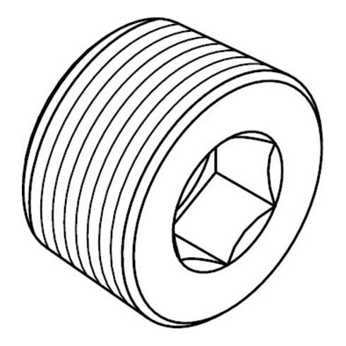 DIN 906 Verschlussschraube mit Innensechskant, kegeliges FEIN-Gewinde, Edelstahl A4 R 1/4 A HP