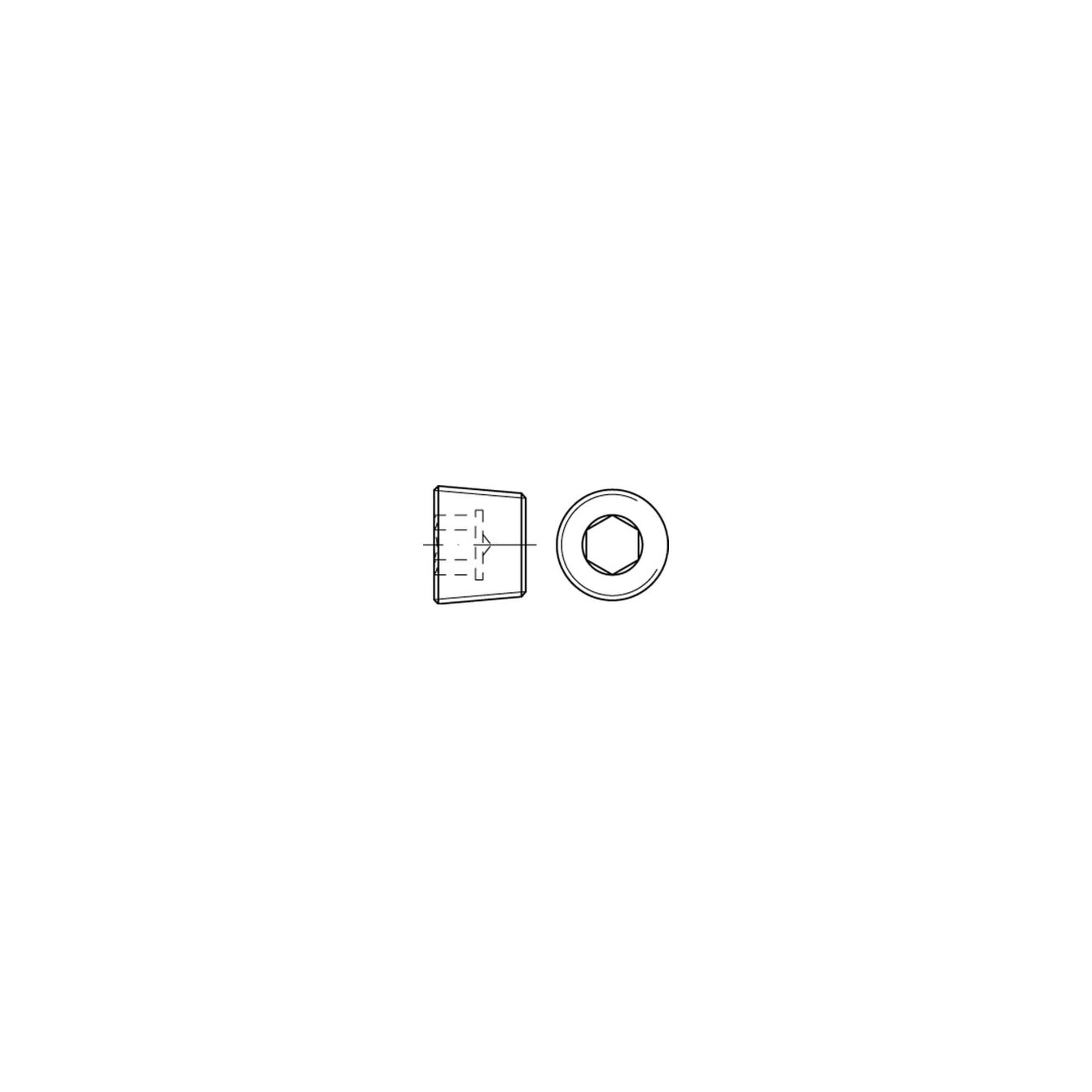 DIN 906 Verschlussschraube Kegeliges Rohrgewinde VG 1/2" Messing blank Innensechskant ; Industrial Quality Supplies