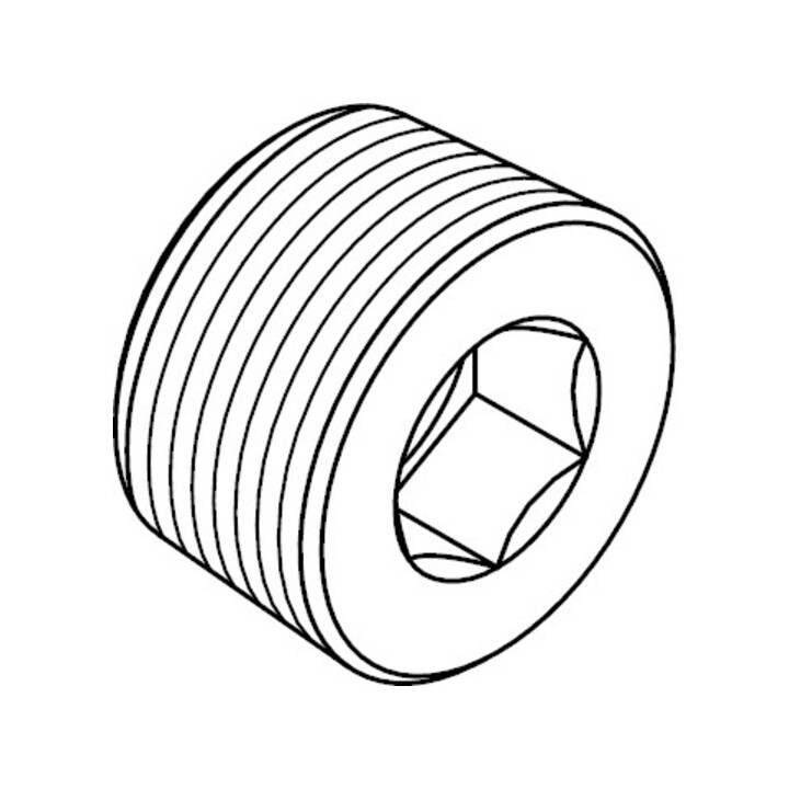 DIN 906 Vis de fermeture avec hexagone intérieur, filetage conique FEIN, MS M16x1,5 HP