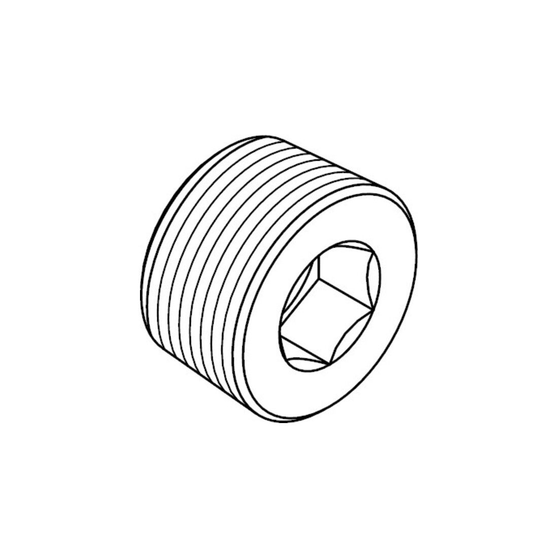DIN 906 Vis de fermeture avec hexagone intérieur, filetage conique FEIN, MS M16x1,5 HP