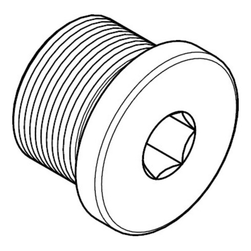 DIN 908 Verschlussschraube mit Bund und Innensechskant, zylindrisches FEIN-Gewinde, Edelstahl A4 M16x1,5 HP