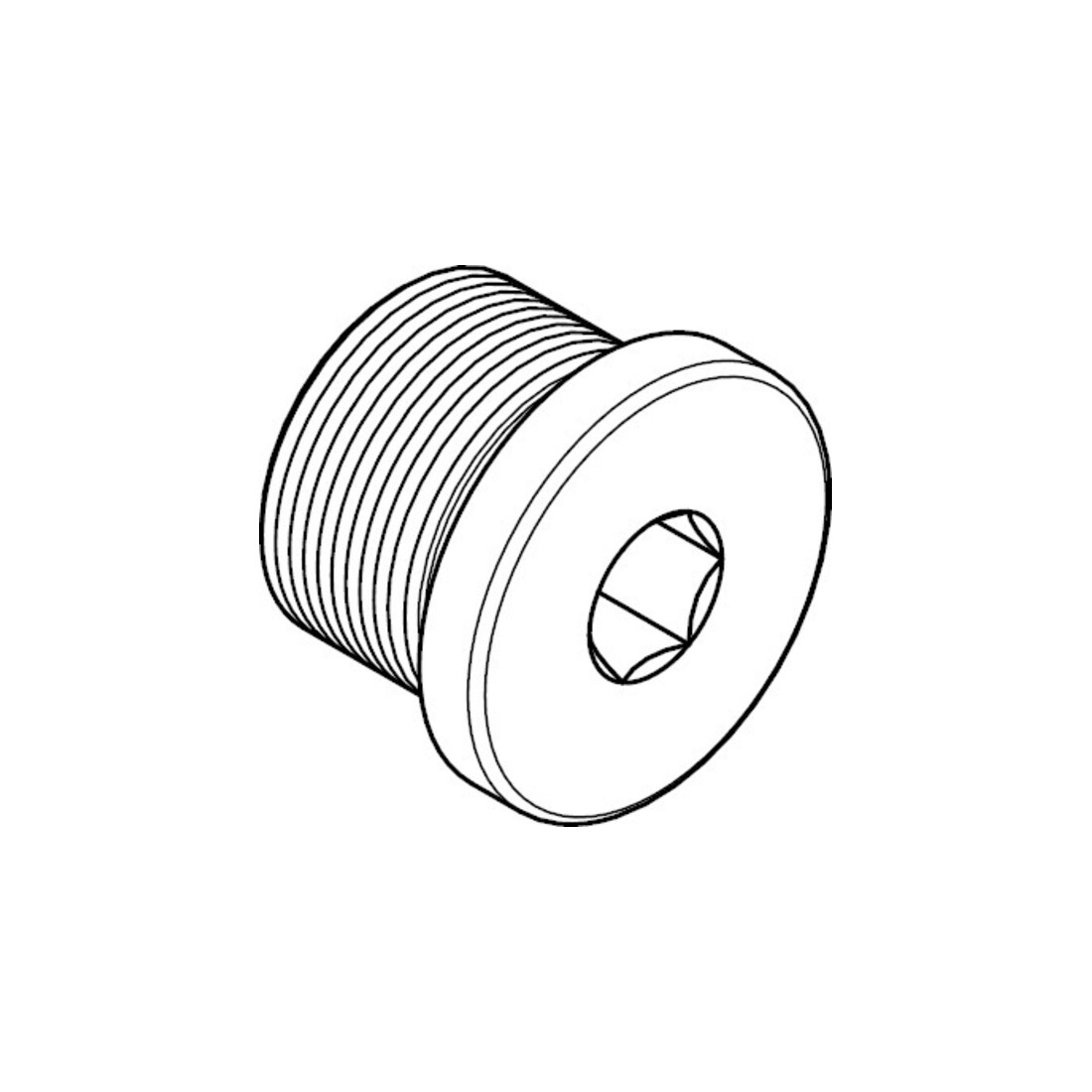 DIN 908 Verschlussschraube mit Bund und Innensechskant, zylindrisches FEIN-Gewinde, ST galZn M16x1,5 HP