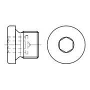 DIN 908 Vis de fermeture avec collerette et empreinte six pans creux, filetage fin cylindrique, ST G 1 1/8 A HP-1