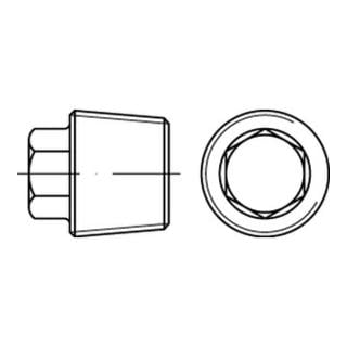 DIN 909 Verschlussschraube mit Außensechskant kegeliges Feingewinde, Stahl 5.8, blank, metrisch