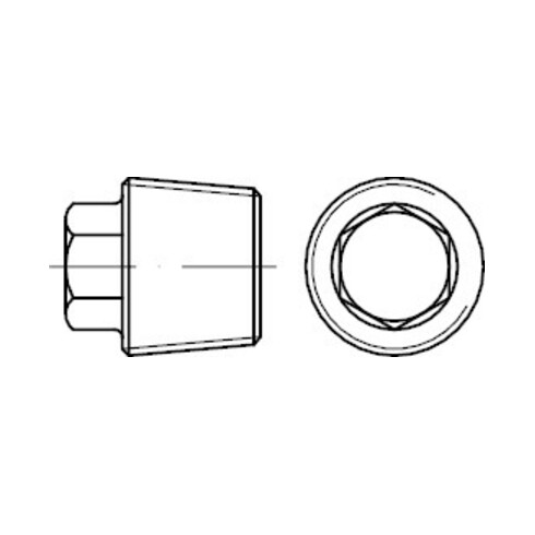 DIN 909 Verschlussschraube mit Außensechskant, kegeliges FEIN-Gewinde, ST M24x1,5 HP