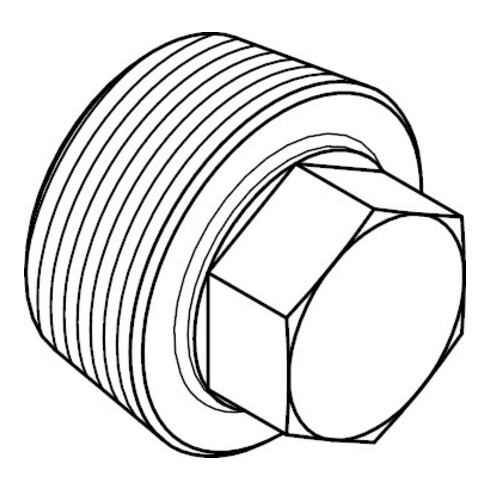 DIN 909 Vis de fermeture avec empreinte hexagonale extérieure, filetage conique FIN, ST M16x1,5 HP
