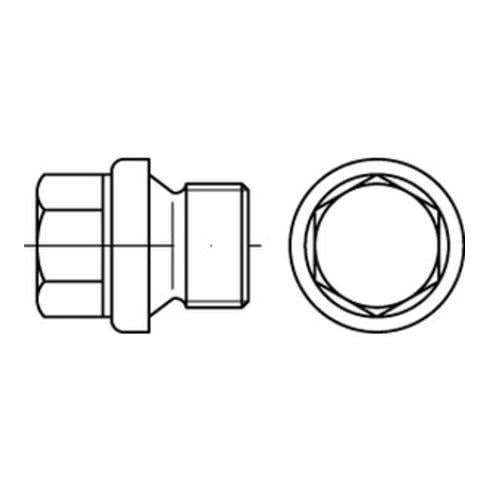 DIN 910 Verschlussschraube Feingewinde VG M14x1,5 Stahl 5.8 galvanisch verzinkt ASK m. Bund