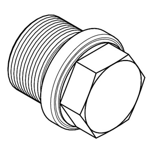 DIN 910 Verschlussschraube mit Bund, Außensechskant, schwer, zylindrisches FEIN-Gewinde, MS G 5/8 A HP