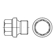 DIN 910 Verschlussschraube mit Bund, Außensechskant, schwer, zylindrisches FEIN-Gewinde, MS M12x1,5 HP
