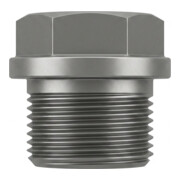 DIN 910 Verschlussschraube mit Bund Außensechskant schwer Rohrgewinde, Messing, blank, imperial-1
