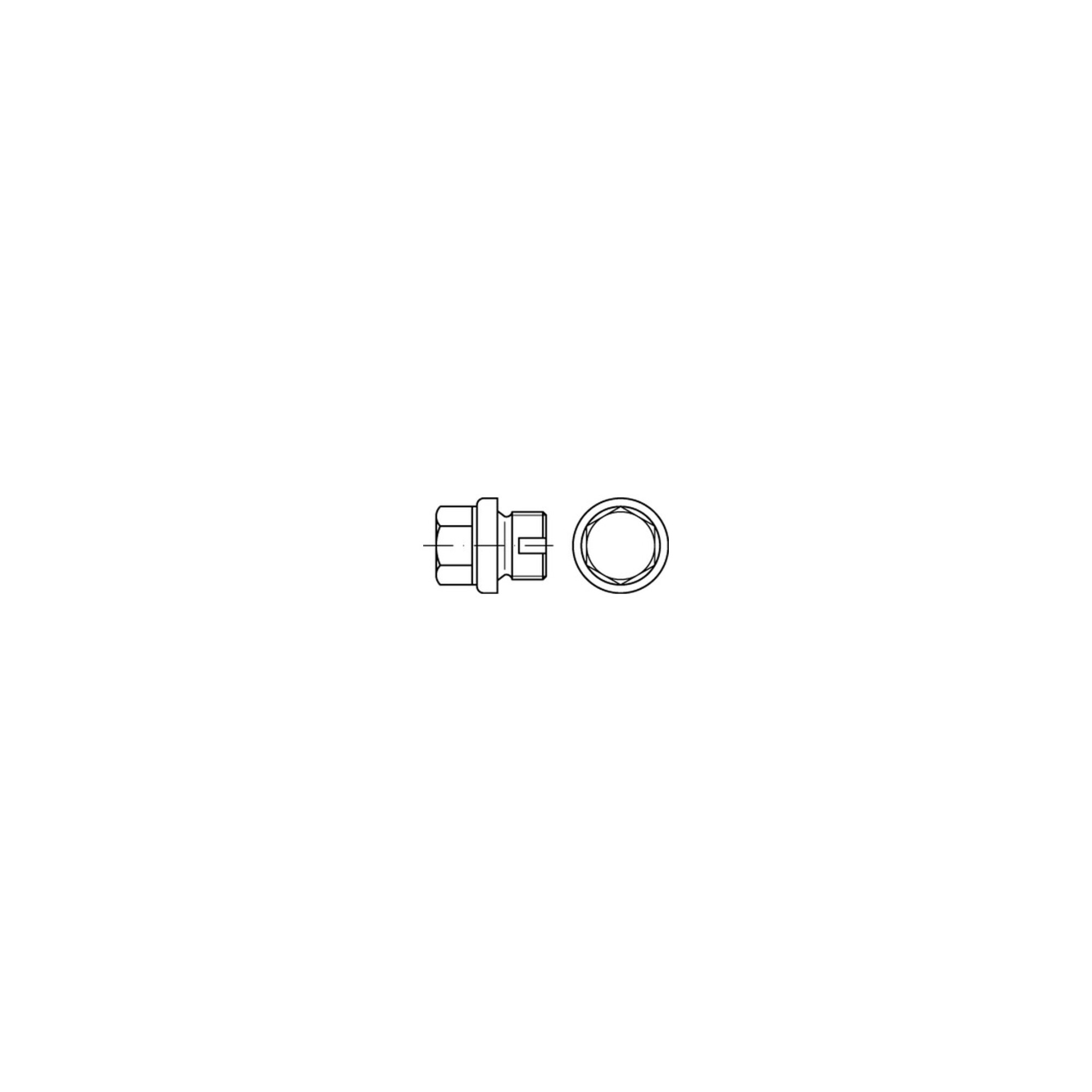 DIN 910 Verschlussschraube VG 3/8" Edelstahl A5 blank ASK mit Bund ; Industrial Quality Supplies