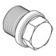 DIN 910 Vis de fermeture avec collerette, empreinte hexagonale extérieure, lourde, filet FEIN cylindrique, ST galZn G 1 1/2 A HP-3