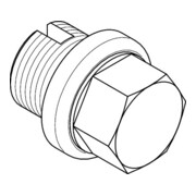 DIN 910 Vis de fermeture avec collerette, hexagone extérieur, lourd, filet FEIN cylindrique, 1.4571 EG 1 A avec ventilation HP-3
