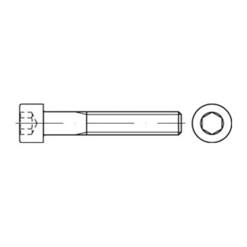 DIN 912/ISO 4762 Zylinderkopf-Schaftschraube M10x45 Stahl 10.9 blank ISK