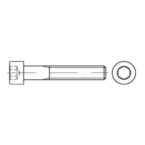 DIN 912/ISO 4762 Zylinderkopf-Schaftschraube M12x55 Stahl 12.9 blank ISK