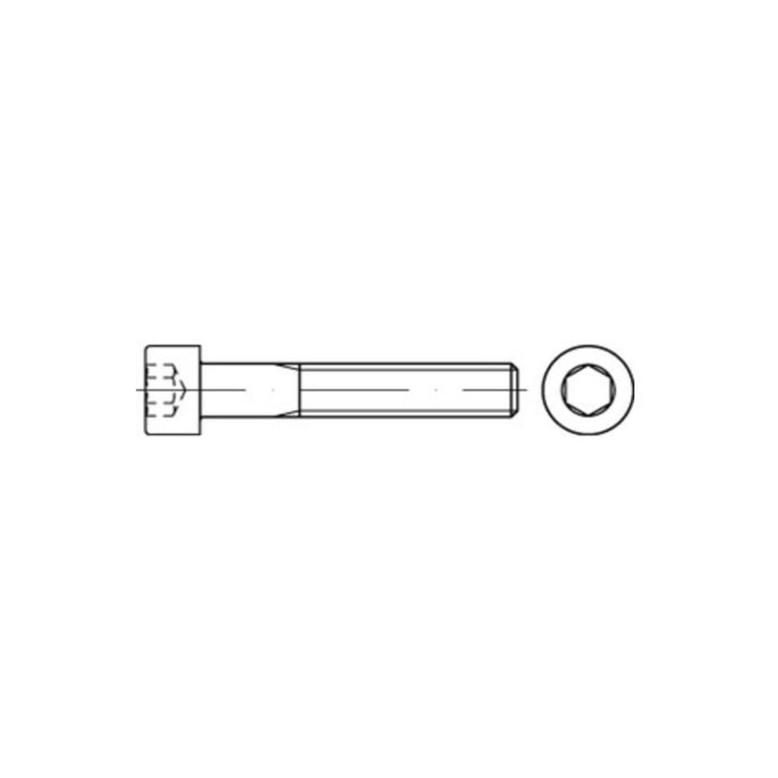 DIN 912/ISO 4762 Zylinderkopf-Schaftschraube M12x55 Stahl 12.9 blank ISK