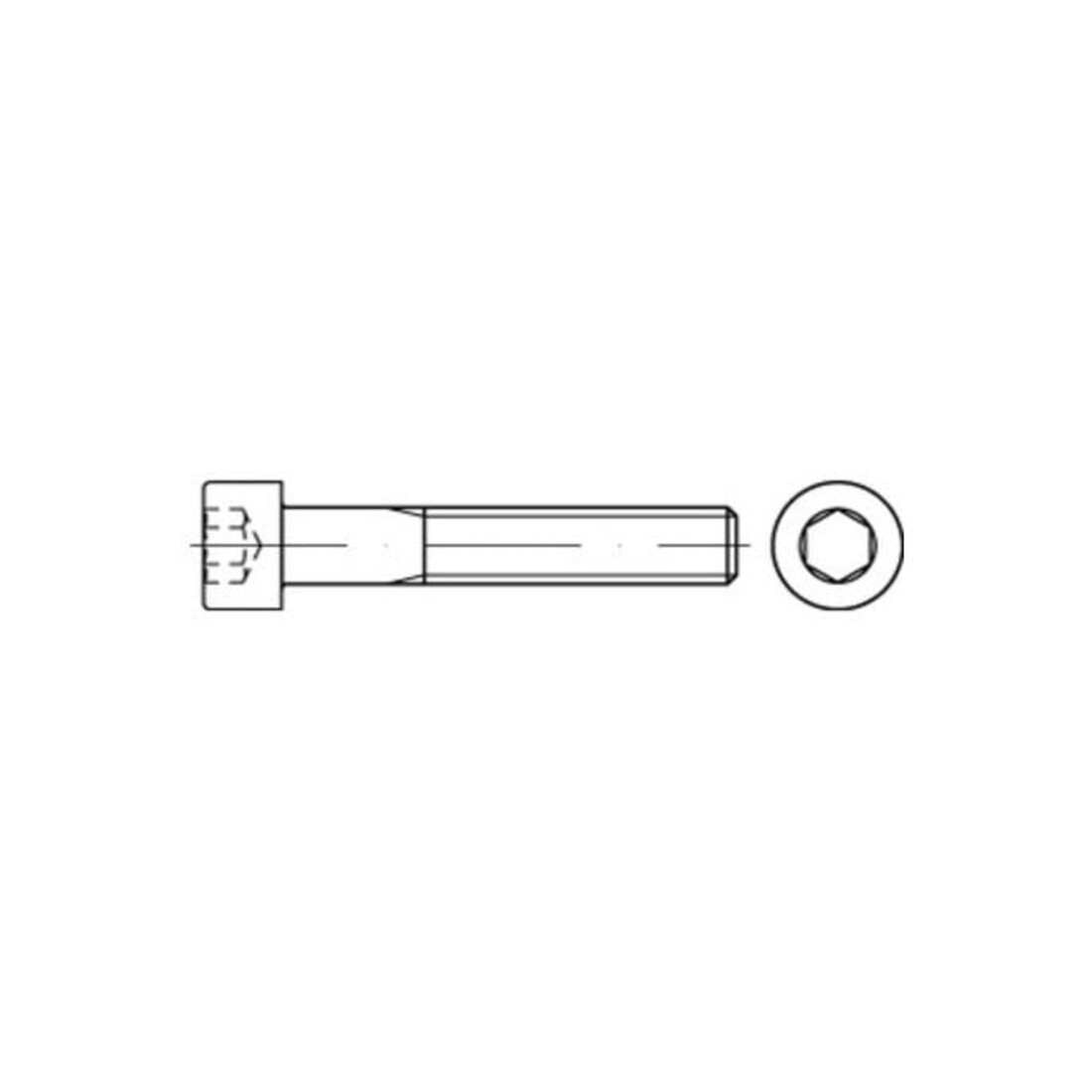 DIN 912/ISO 4762 Zylinderkopf-Schaftschraube M5x50 Stahl 8.8 blank Innensechskant