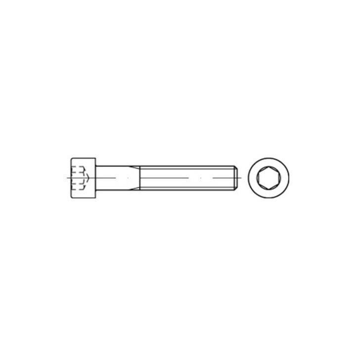 DIN 912/ISO 4762 Zylinderkopf-Schaftschraube M8x40 Stahl 12.9 zinklamellenbeschichtet Innensechskant