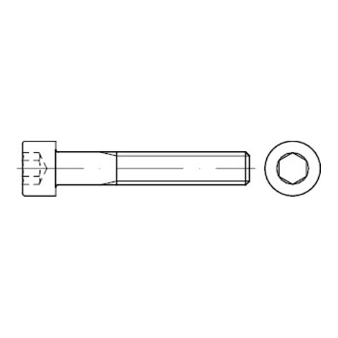 DIN 912 Zylinderschraube, mit Innensechskant, 8.8 galZn M3x30 HP