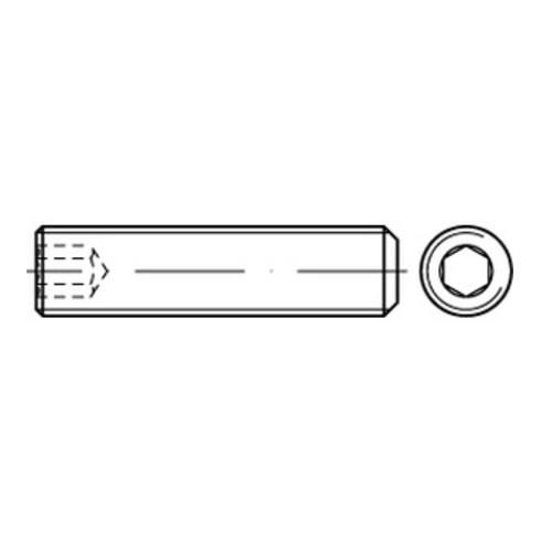 DIN 913/ISO 4026 Gewindestift Feingewinde VG M10x20 Stahl 45H blank Innensechskant m. Kegelkuppe