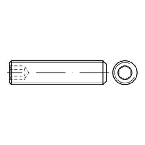 DIN 913/ISO 4026 Gewindestift Feingewinde VG M5x16 Stahl 45H blank Innensechskant m. Kegelkuppe