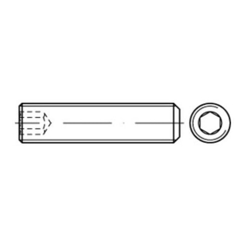 DIN 913/ISO 4026 Gewindestift VG M24x25 Stahl 45H blank Innensechskant m. Kegelkuppe