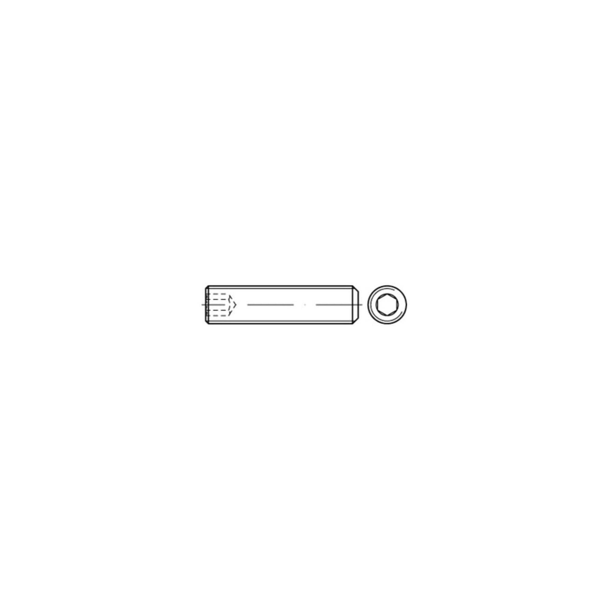 DIN 913/ISO 4026 Gewindestift VG M24x25 Stahl 45H blank Innensechskant m. Kegelkuppe ; Industrial Quality Supplies