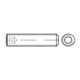 DIN 913/ISO 4026 Gewindestift VG M24x25 Stahl 45H blank Innensechskant m. Kegelkuppe