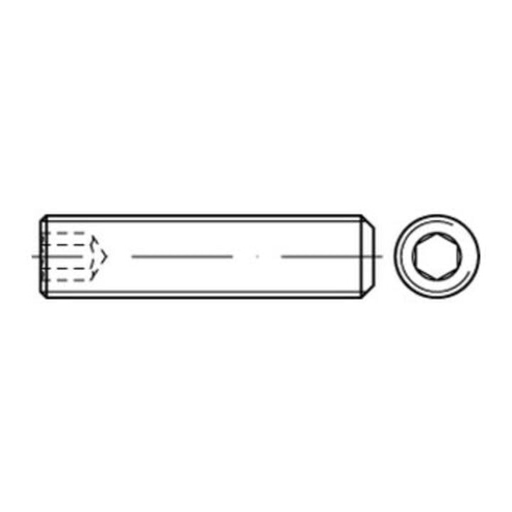 DIN 913/ISO 4026 Gewindestift VG M24x25 Stahl 45H blank Innensechskant m. Kegelkuppe