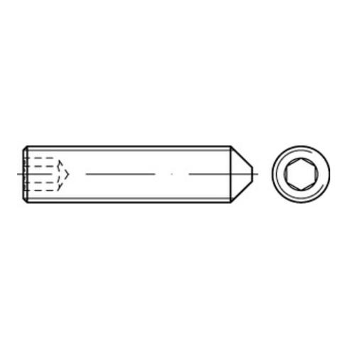 DIN 914/ISO 4027 Gewindestift VG M10x10 Edelstahl A4 blank Innensechskant m. Spitze