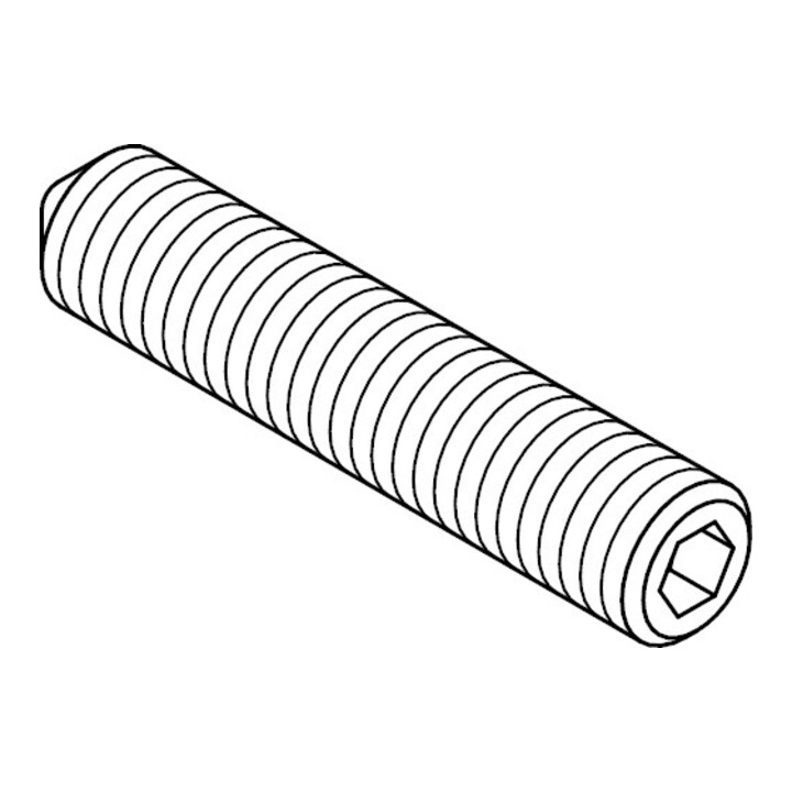 DIN 914 Vis de pression à pointe et empreinte hexagonale interne, inox A1/A2 M4x25 HP