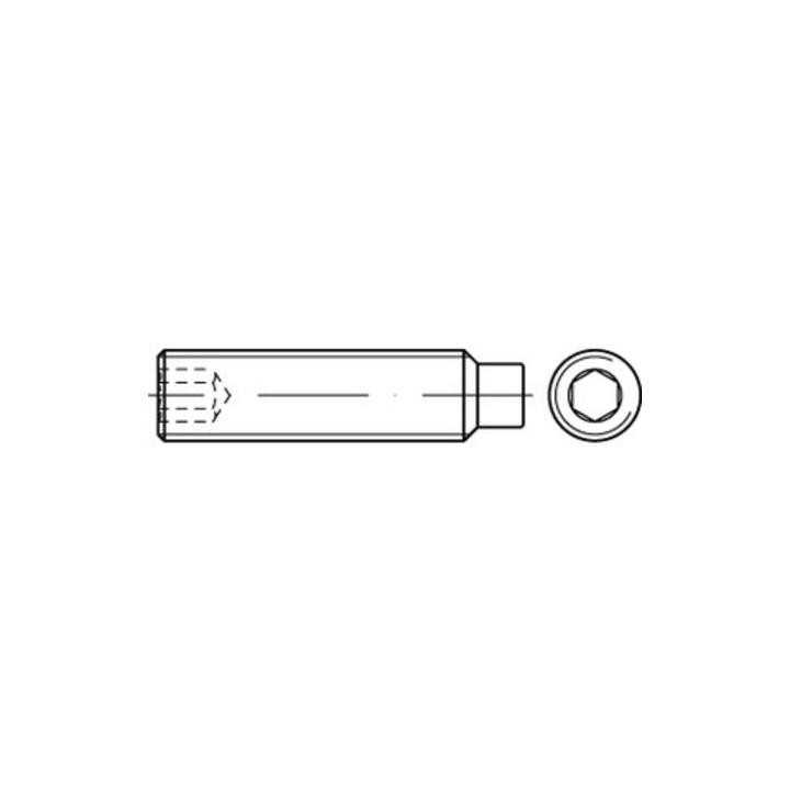 DIN 915/ISO 4028 Gewindestift M 8 x 10 A 4