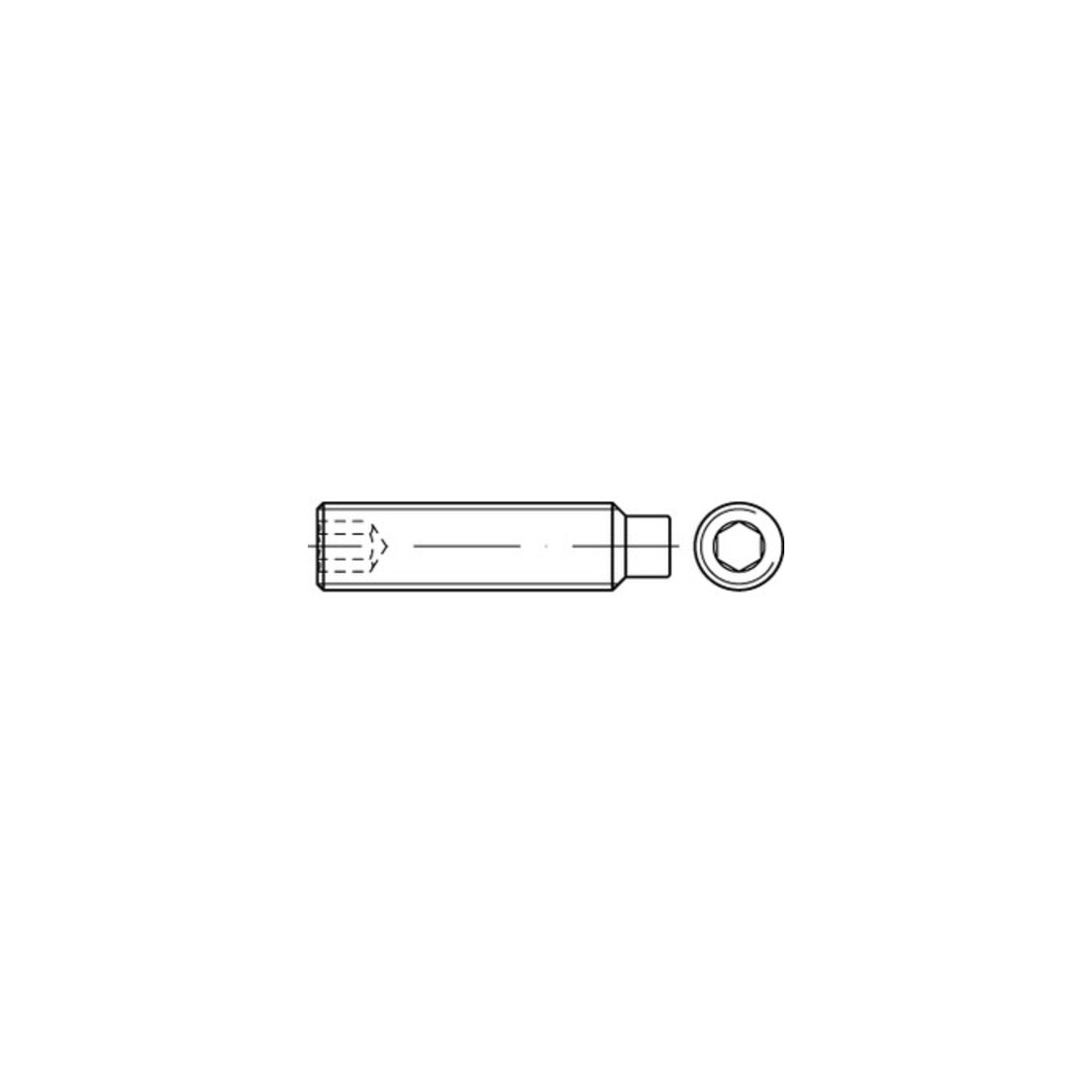 DIN 915/ISO 4028 Gewindestift M 8 x 40 A 4