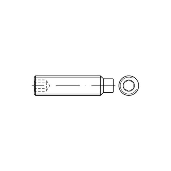 DIN 915/ISO 4028 Gewindestift M 8 x 8 rostfrei A 1/A 2