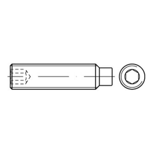 DIN 915/ISO 4028 Gewindestift VG M10x35 Stahl 45H galvanisch verzinkt Innensechskant m. Zapfen