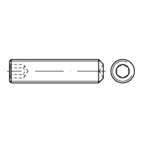 DIN 916/ISO 4029 Gewindestift Feingewinde VG Stahl 45H blank Innensechskant m. Ringschneide
