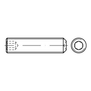 DIN 916/ISO 4029 Gewindestift mit Ringschneide Innensechskant, Edelstahl, blank