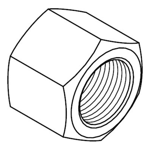 DIN 917 Sechskant-Hutmutter niedrige Form, 6Au galZn M12 HP