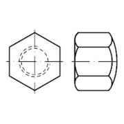 DIN 917 Sechskant-Hutmutter niedrige Form, 6Au galZn M6 KP
