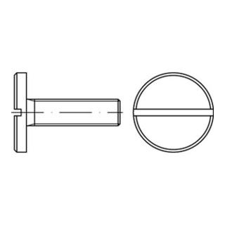 DIN 921 Flachkopfschraube mit Schlitz und großem Kopf, Stahl