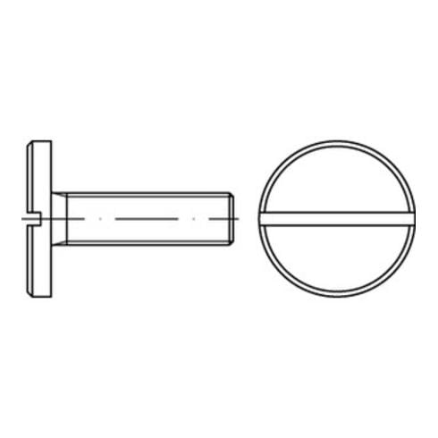 DIN 921 Flachkopfschraube VG M4x5 Stahl 4.8 blank Schlitz m. großem Kopf