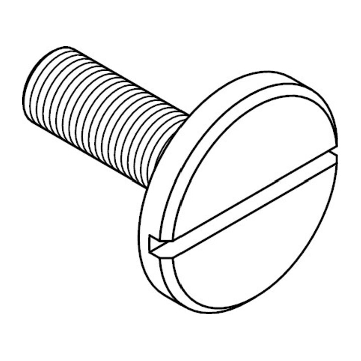 DIN 921 Vis à tête plate fendue, grande tête, acier inox A1 M8x20 HP