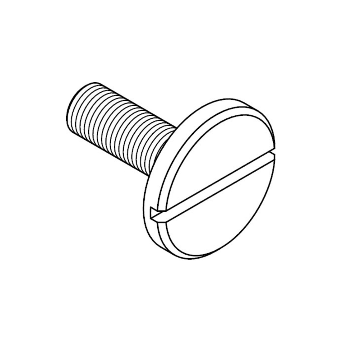 DIN 921 Vis à tête plate fendue, grande tête, acier inox A1 M8x20 HP